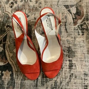 ITALIAN SUEDE SLING BACKS NEW